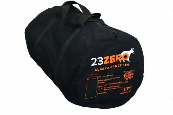 23Zero Alaska Black Sleeping Bag 1400 -10c