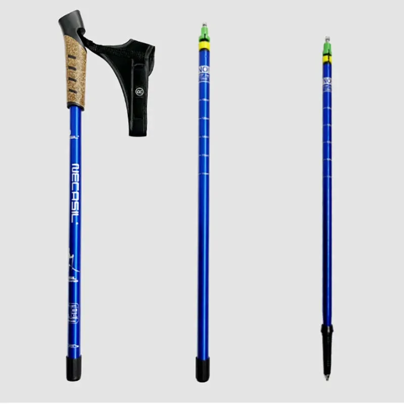 2PCS Nordic Walking Poles Trek Pole Telescopic Alpenstock 7075 Aluminum Alloy Shooting Crutch Senderismo Walking Stick hiking