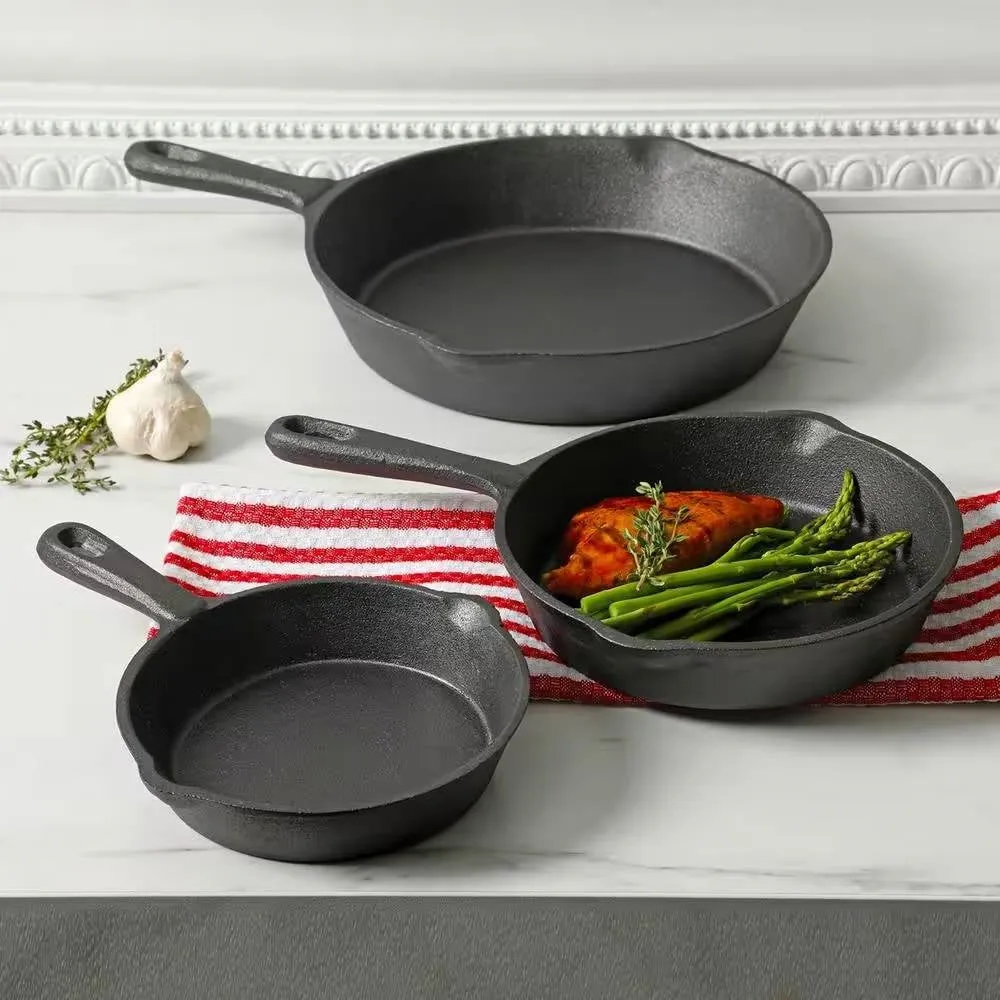 3-Piece Cast Iron Cookware Set