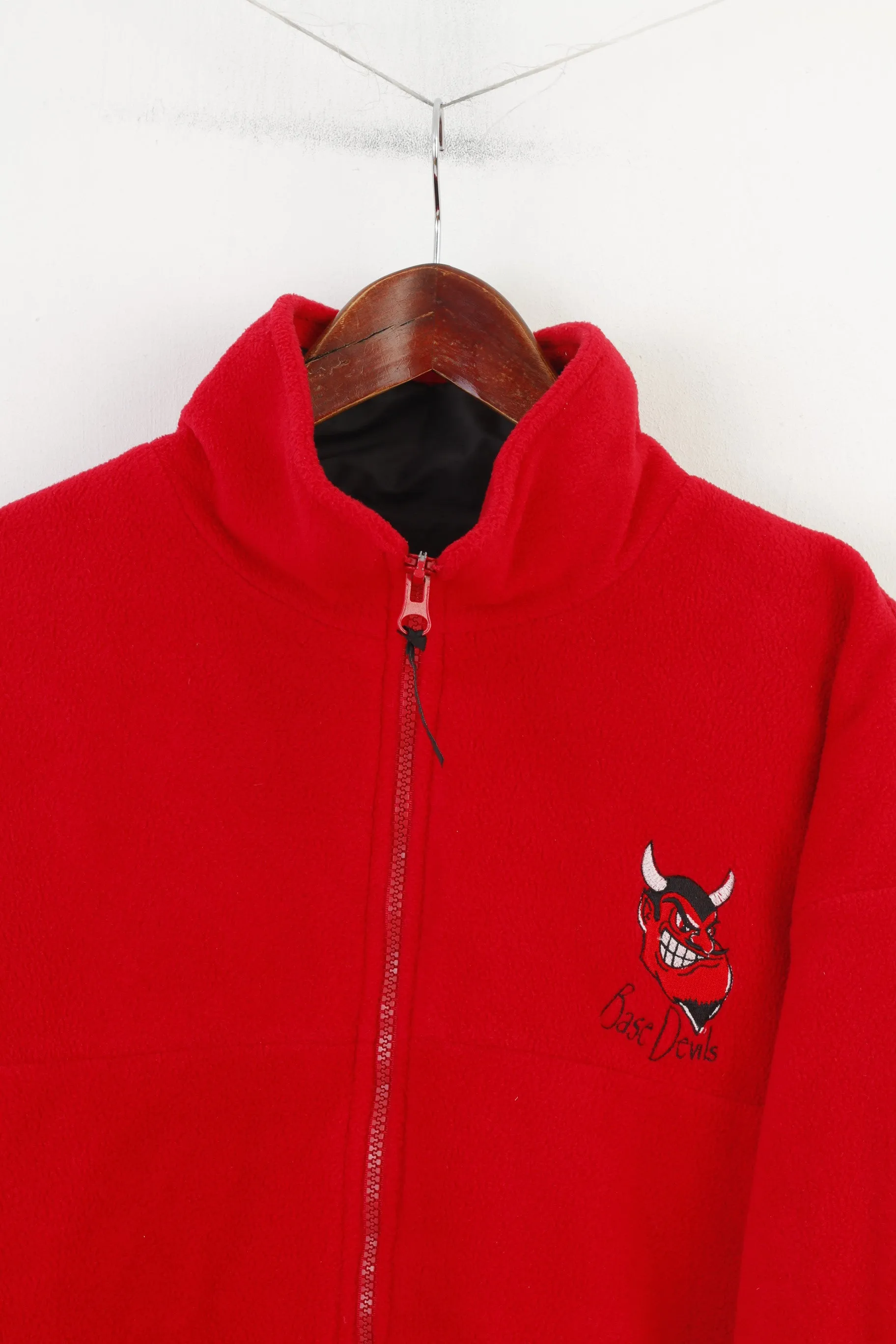 Active Fleece by Result Men S Jacket Double-Sided Red  Windproof Base Devils Vintage Padded Top