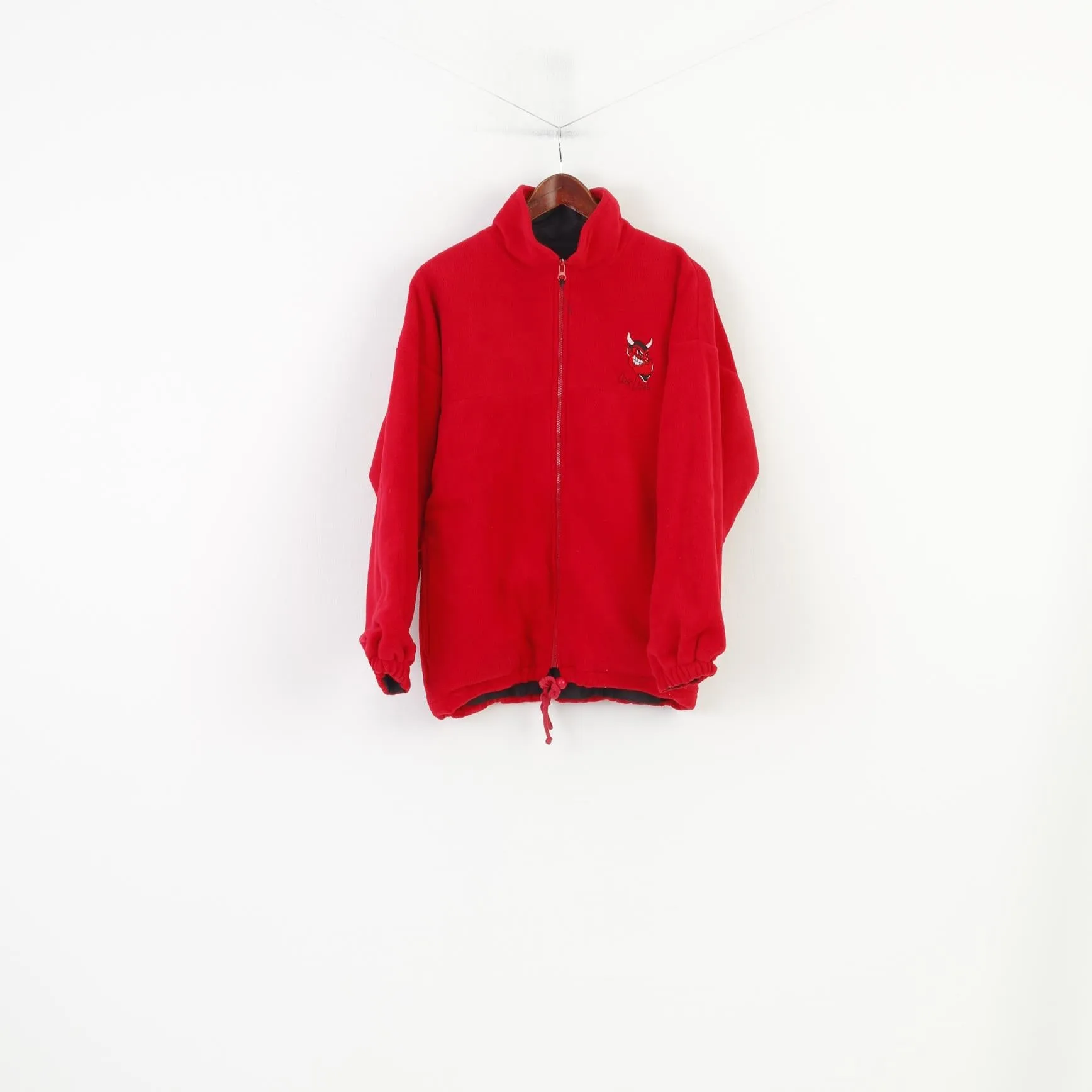 Active Fleece by Result Men S Jacket Double-Sided Red  Windproof Base Devils Vintage Padded Top