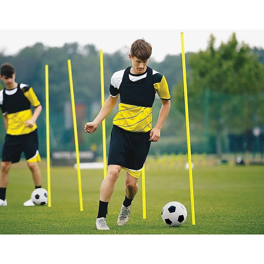 Agility Slalom Training Poles Soccer Rugby Set