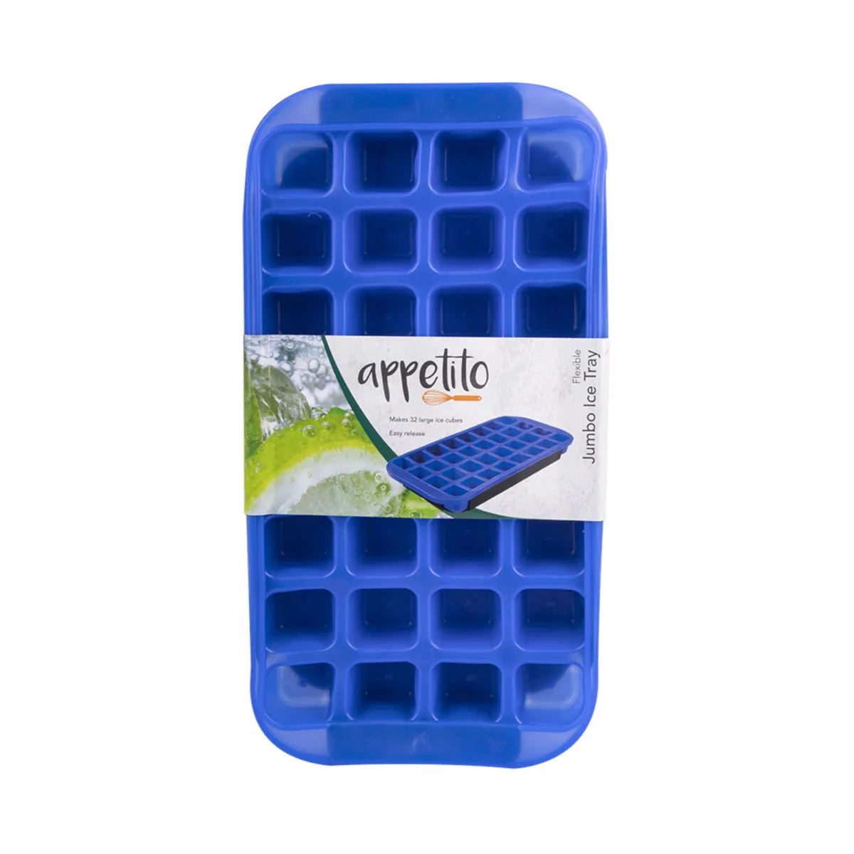 Appetito Rubber Ice Cube Tray Blue