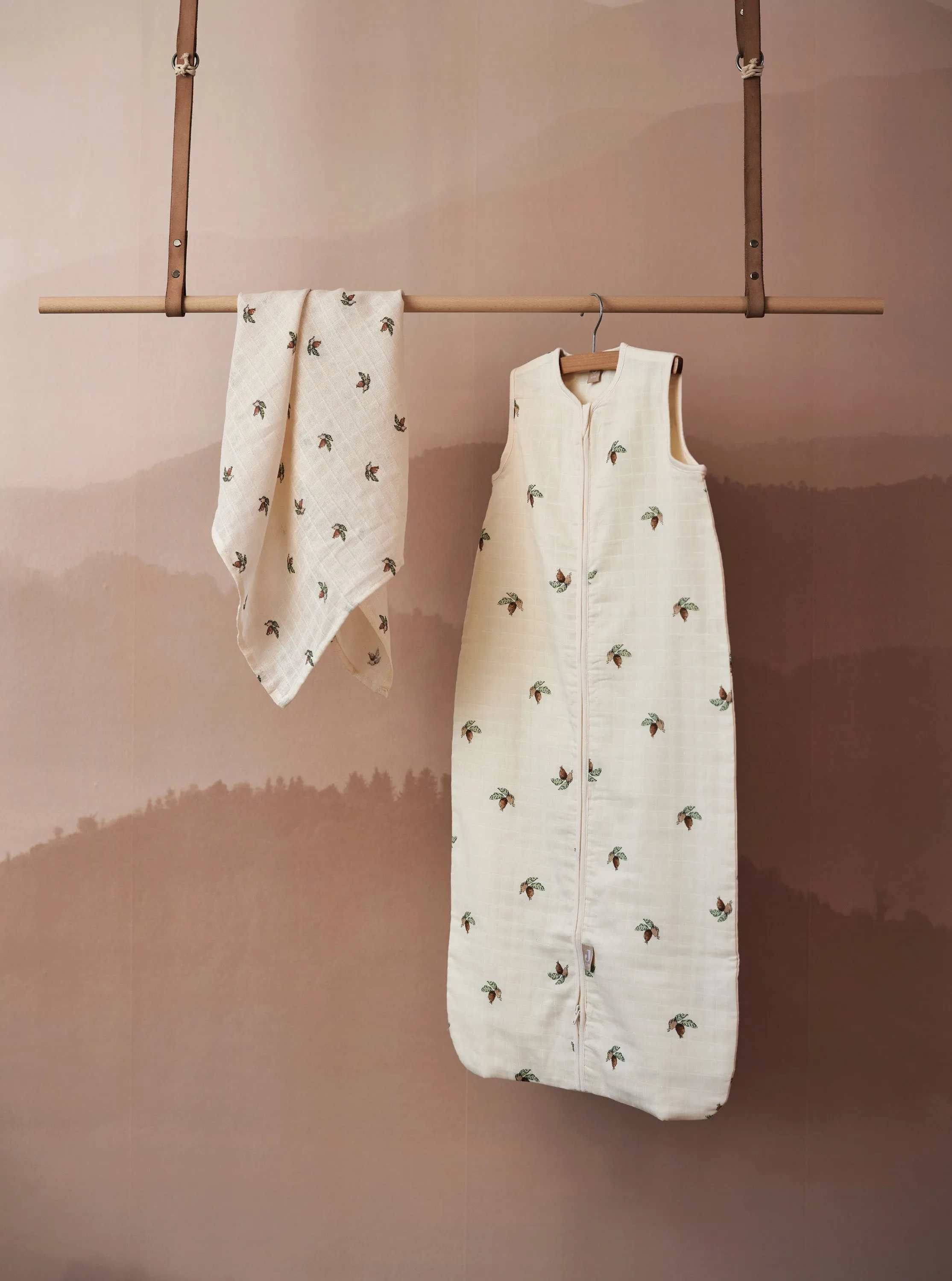 Baby Sleeping Bag Muslin 110cm - Rosehip