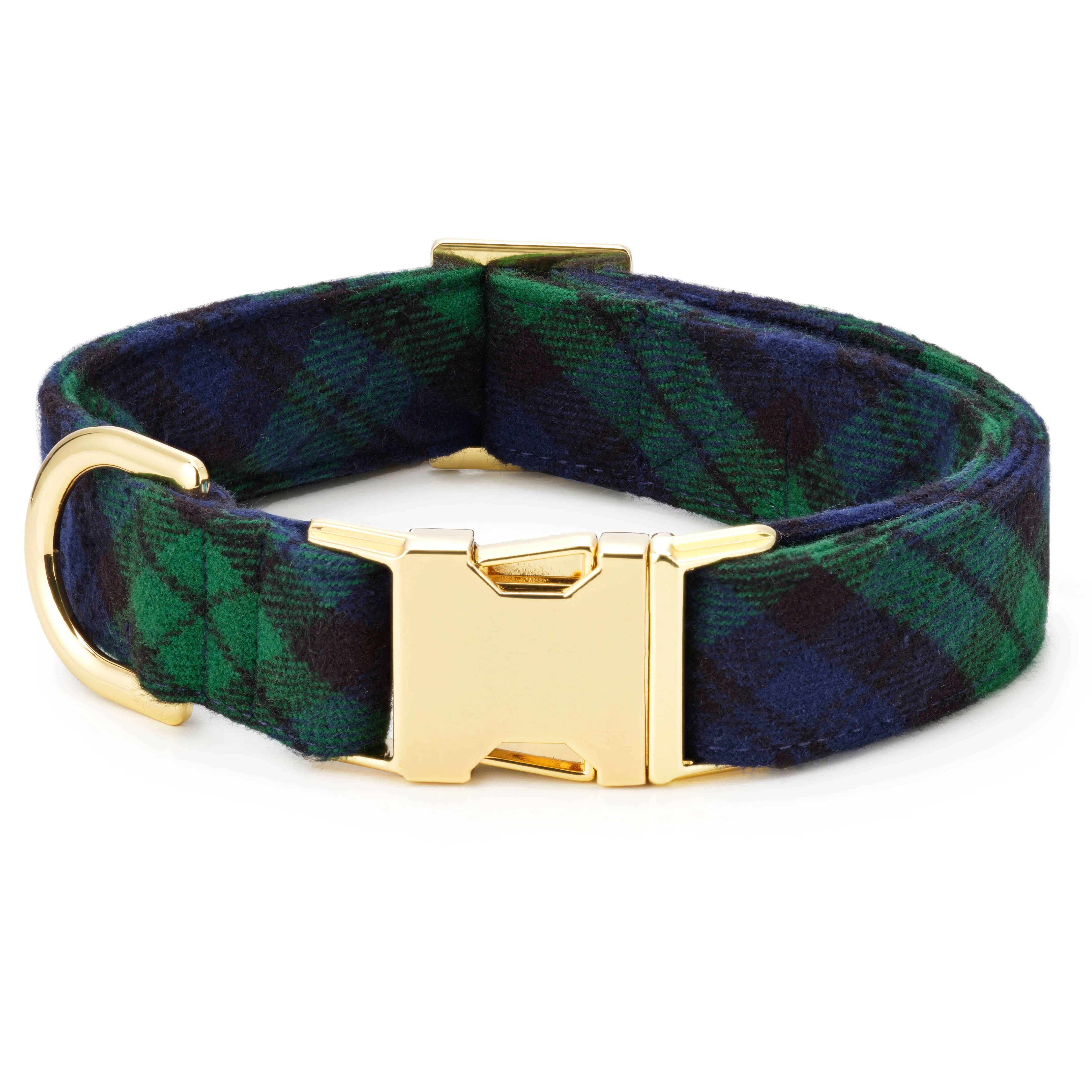 Black Watch Plaid Flannel Collar Walk Set