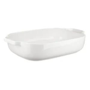 Bone China Baking Dish Rectangle White 34cm