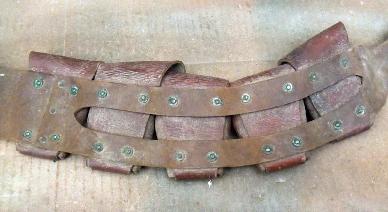 British P-1903 Leather Ammunition Bandolier: One Only