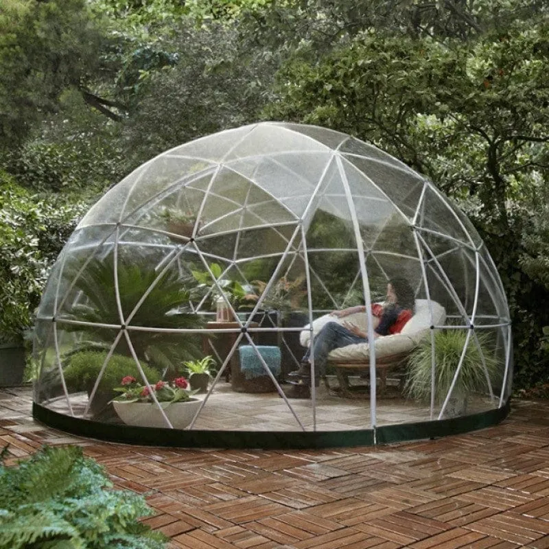 Garden Igloo | Dome, PVC, 11'9"W, 7'2"H - Outdoor Dining, Play Area for Children, Stylish Conservatory, Greenhouse, Gazebo