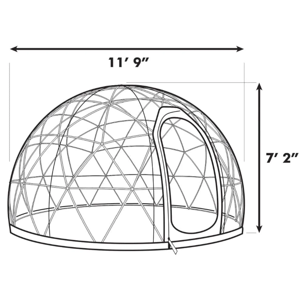 Garden Igloo | Dome, PVC, 11'9"W, 7'2"H - Outdoor Dining, Play Area for Children, Stylish Conservatory, Greenhouse, Gazebo