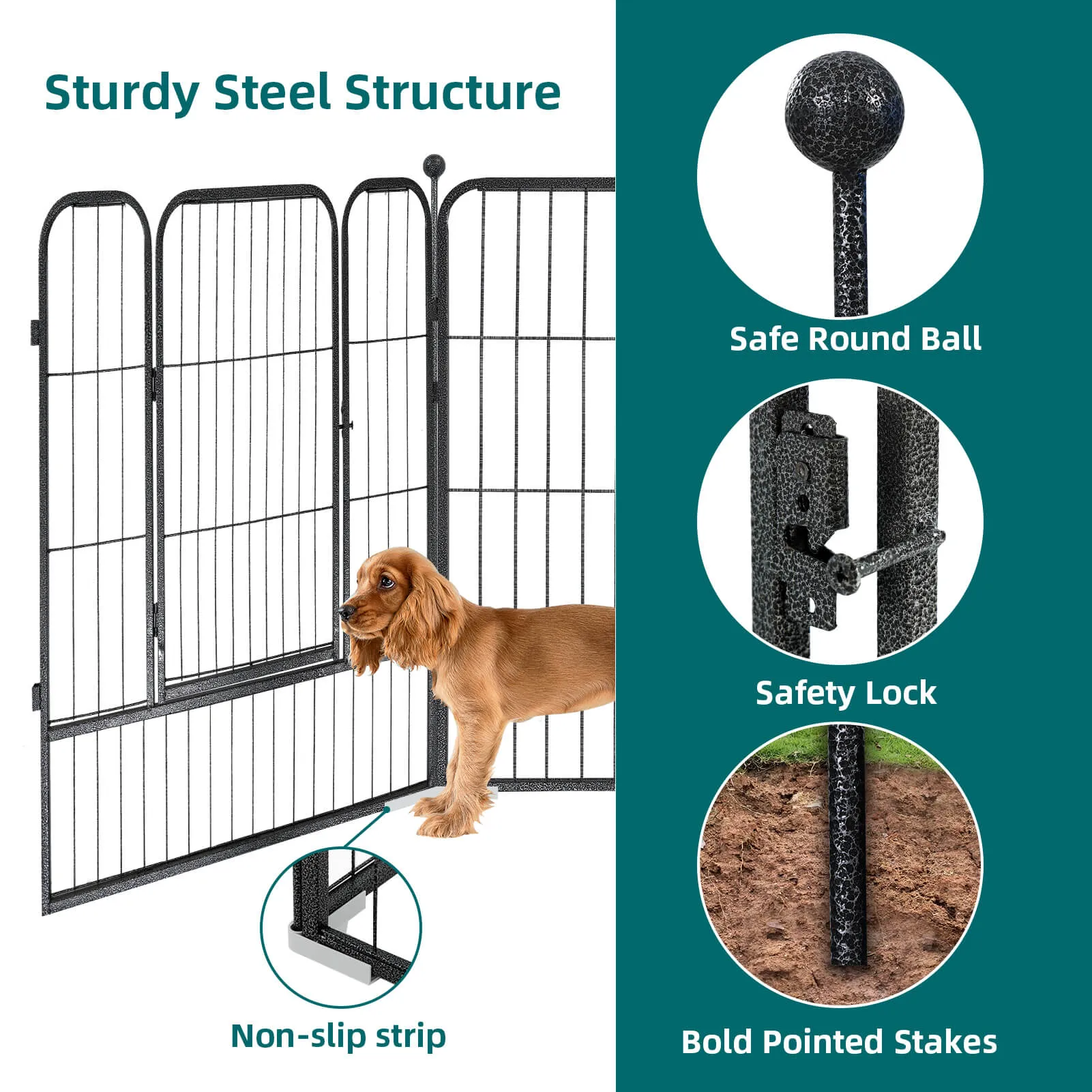 High-Security Pet Fences - 32/24 Inch & 8/16 Panels