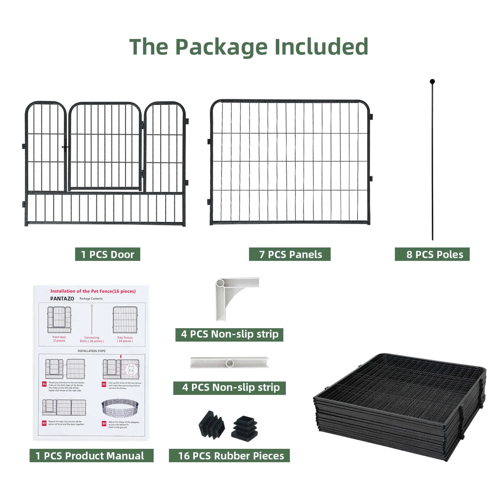 High-Security Pet Fences - 32/24 Inch & 8/16 Panels