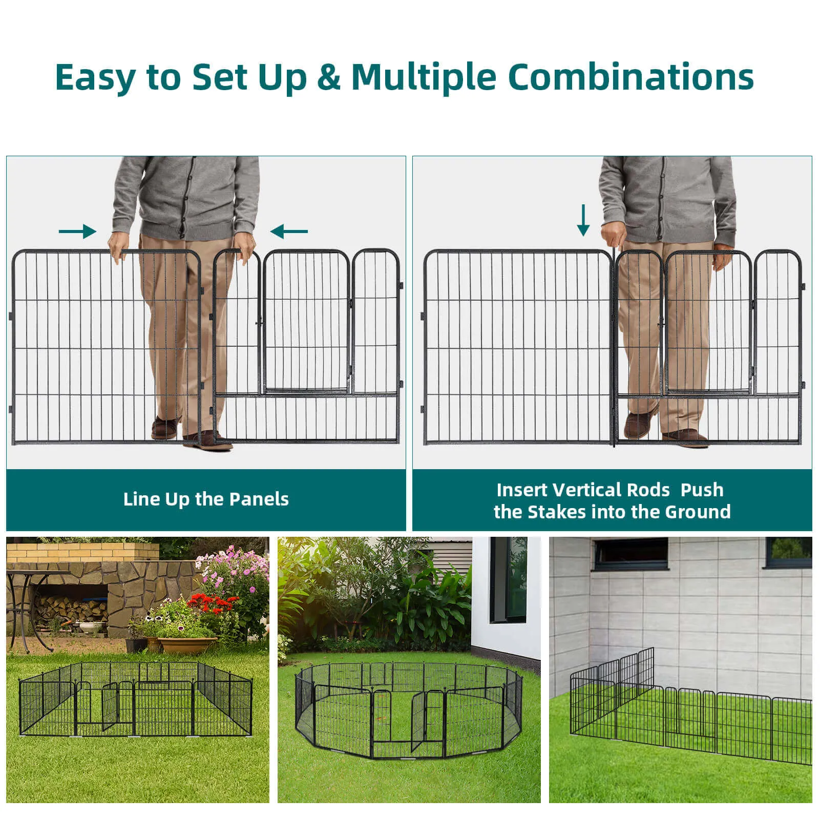 High-Security Pet Fences - 32/24 Inch & 8/16 Panels