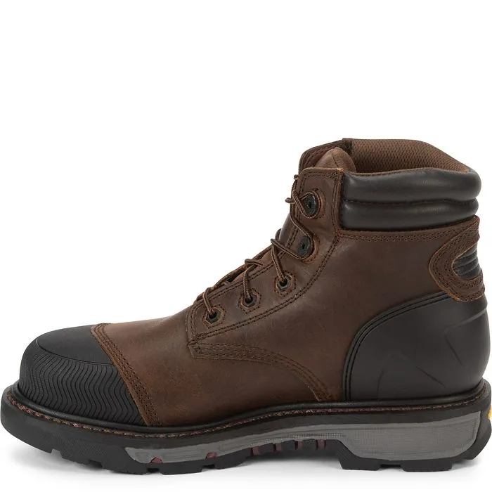 Justin Men's Warhawk 6" WP Comp Toe Work Boot -Brown- WK251