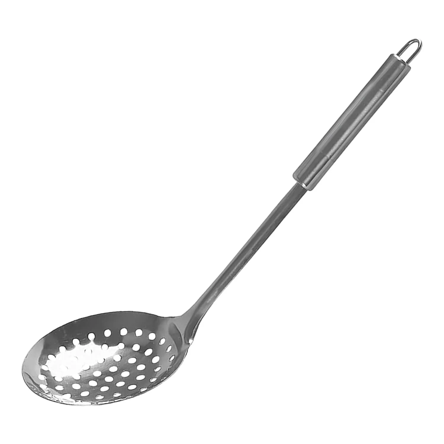 Kuber Industries Skimmer & Spoon|Stainless Steel Serving Set|Nonstick Cooking Set|Utensils Cookware Gadgets for Kitchen|Pack of 2 (Silver)