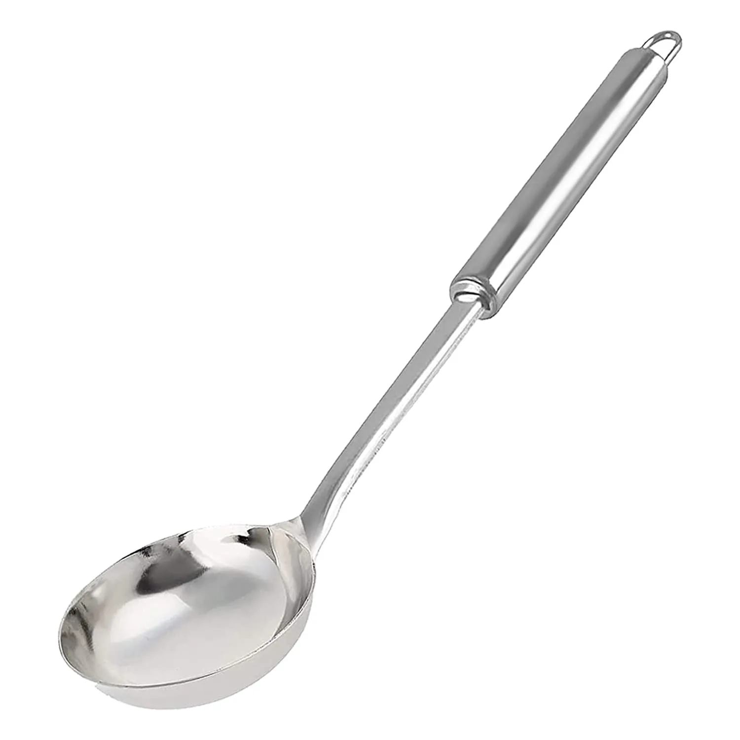 Kuber Industries Skimmer|Ladle & Spoon|Stainless Steel Serving Set|Nonstick Cooking Set|Utensils Cookware Gadgets for Kitchen|Pack of 3 (Silver)