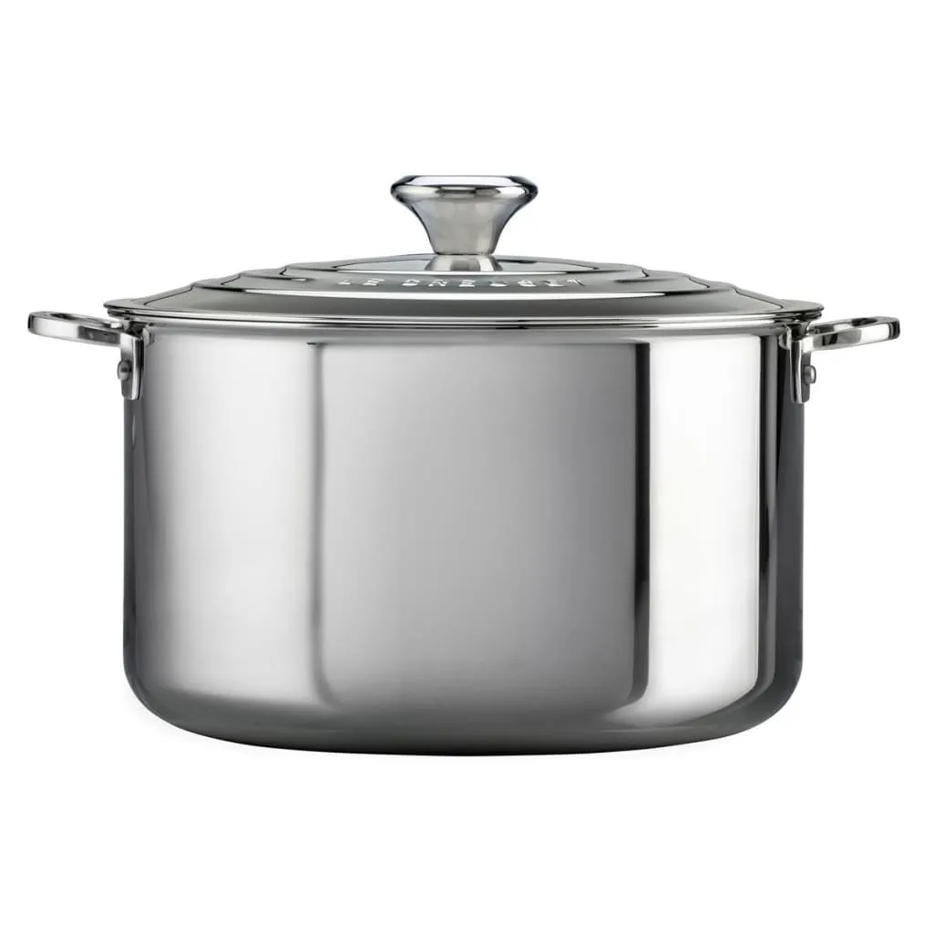 Le Creuset Signature Stainless Steel Stockpot with Lid