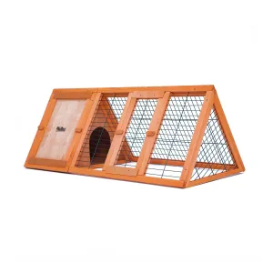 Non-toxic Fir Wood Rabbit Hutch Chicken Coop, Green Roof - Paw Mate