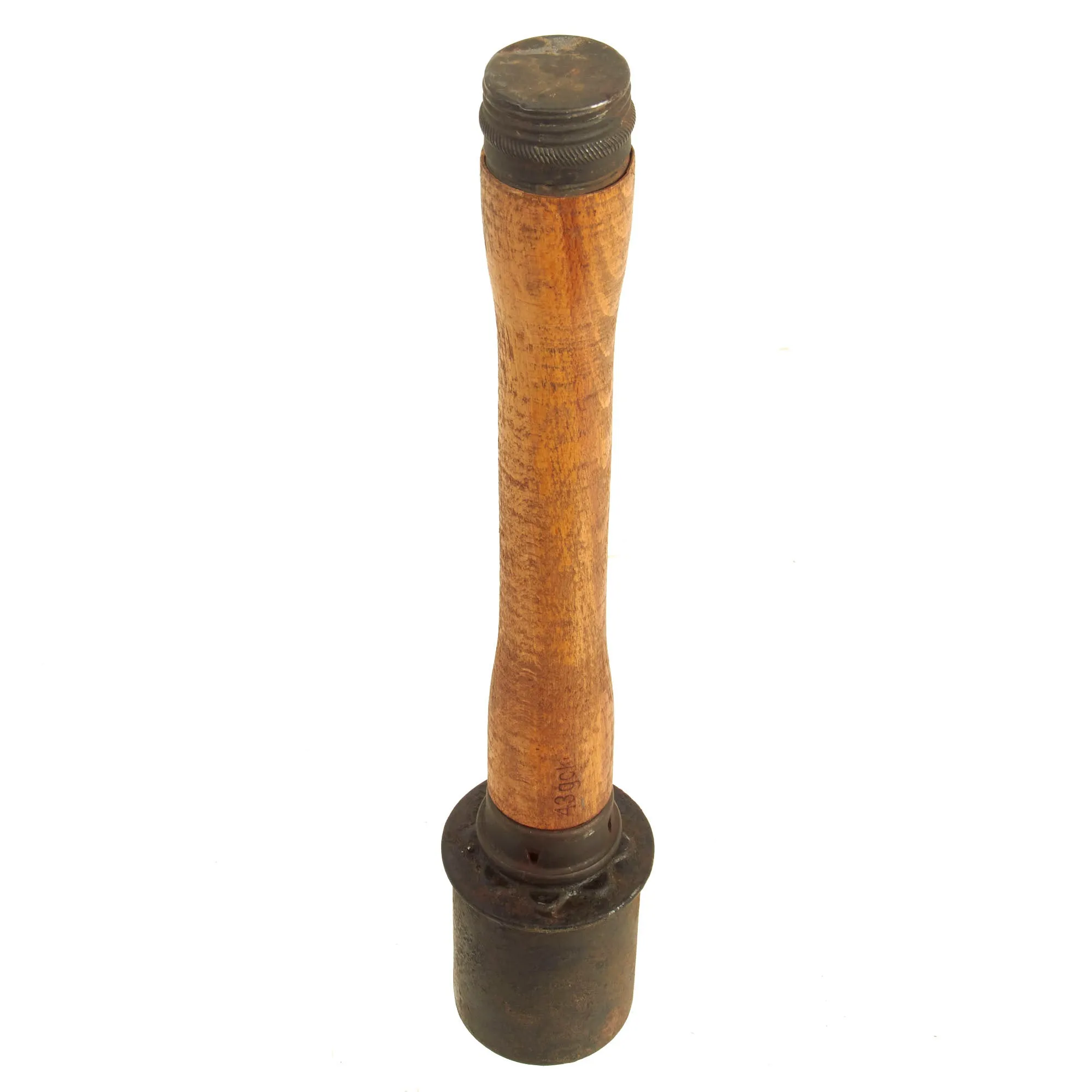 Original German WWII Inert M24 Stick Grenade Dated 1943 by Metallwarenfabrik Siegwerk Gebrüder Schuppener - Stielhandgranate