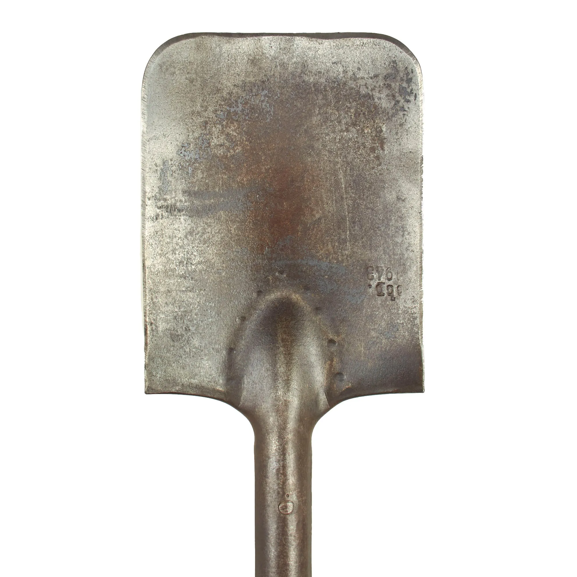 Original German WWII Square Head Entrenching Tool With Carrier by Carl Krampe dated 1943 - Schanzzeug