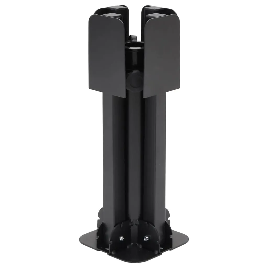 Parasol Base Foldable for Ø38/48 mm Pole Glossy Black Steel