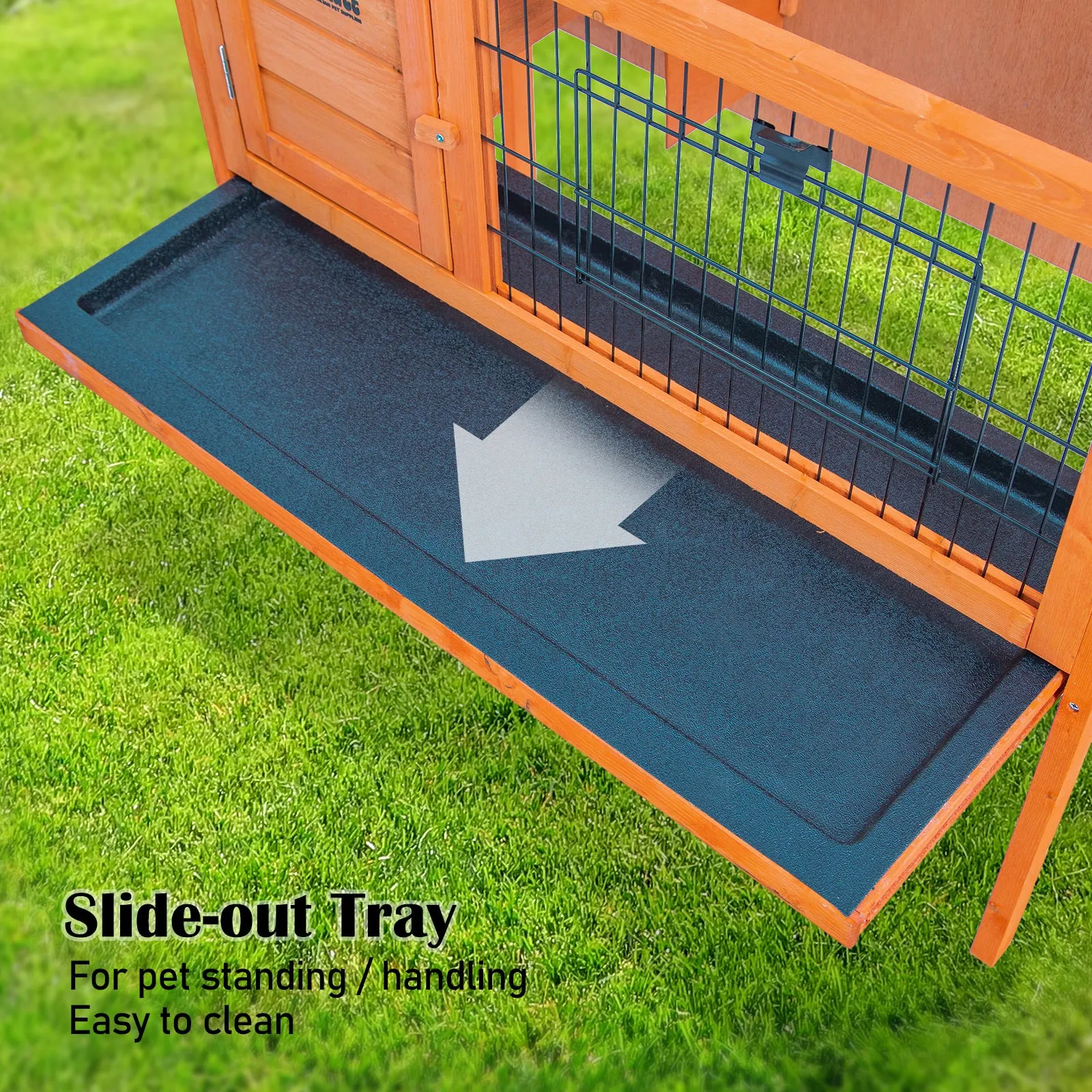 Paw Mate 91 x 45 x 70cm Rabbit Hutch Chicken Coop Free Standing Cage Run