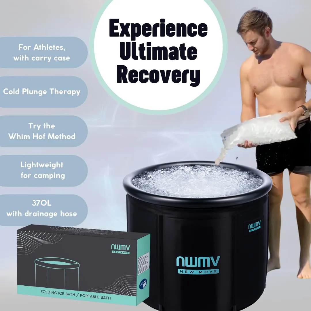 Portable XL Ice Bath Tub for Athletes & Adults with Carrying Case