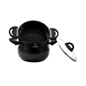 Pot With Steamer 24cm Black