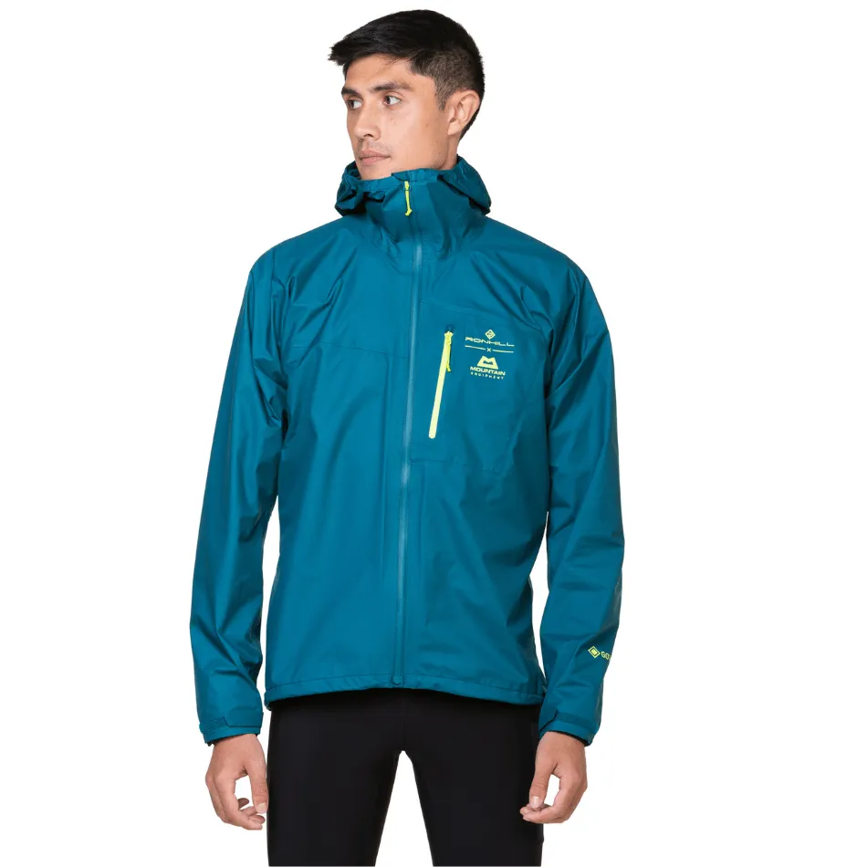 Ronhill Men's Tech Gore-Tex Mercurial Jacket in Deep Teal/Acid AW24