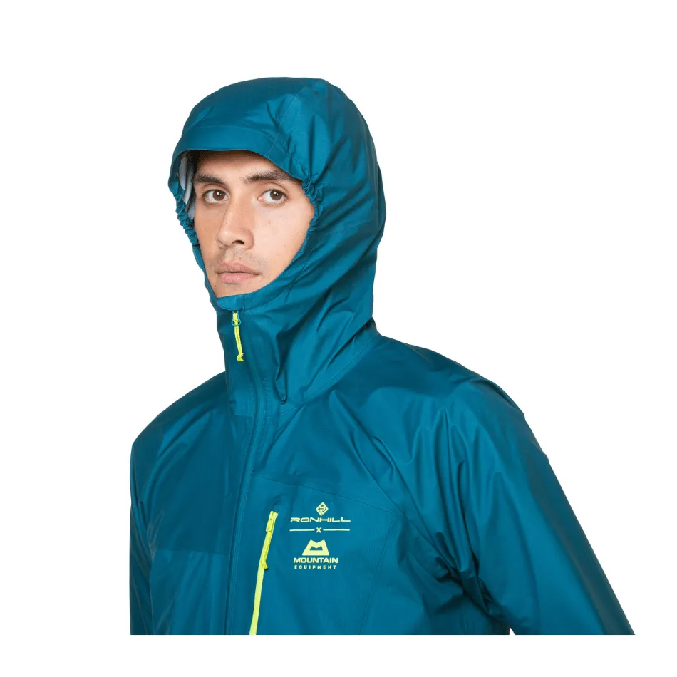 Ronhill Men's Tech Gore-Tex Mercurial Jacket in Deep Teal/Acid AW24