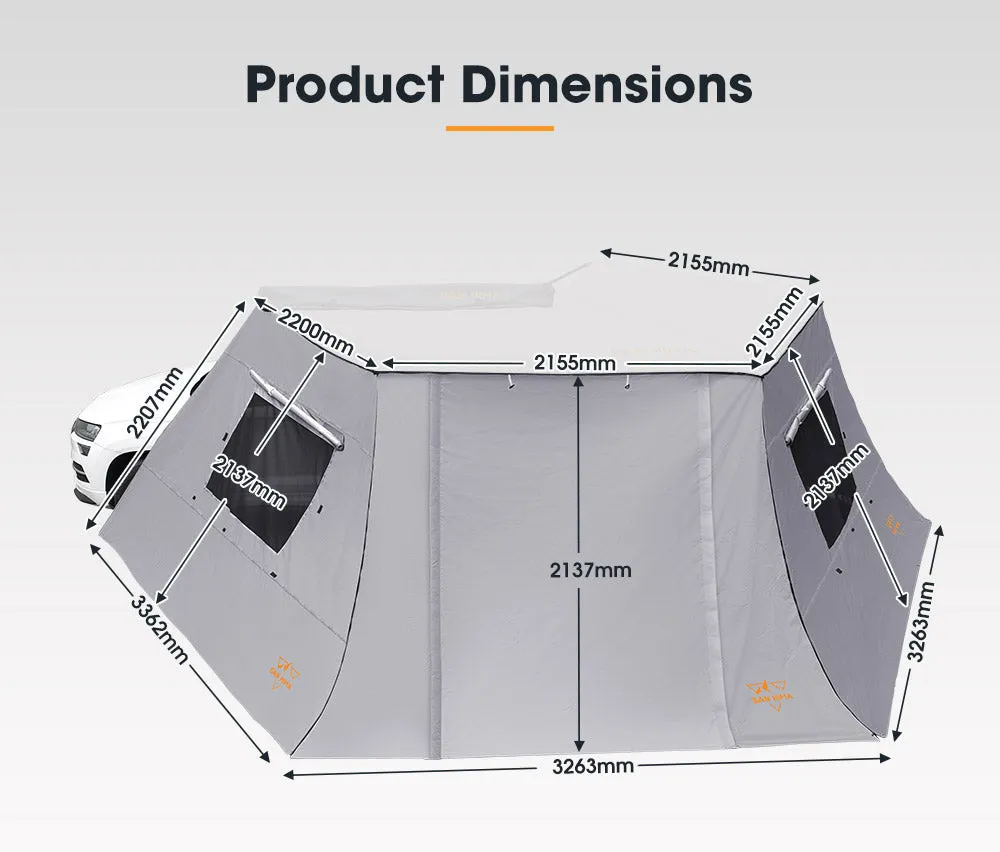 San Hima Side Wall for 270 Degree Free-Standing Awning 4PCS