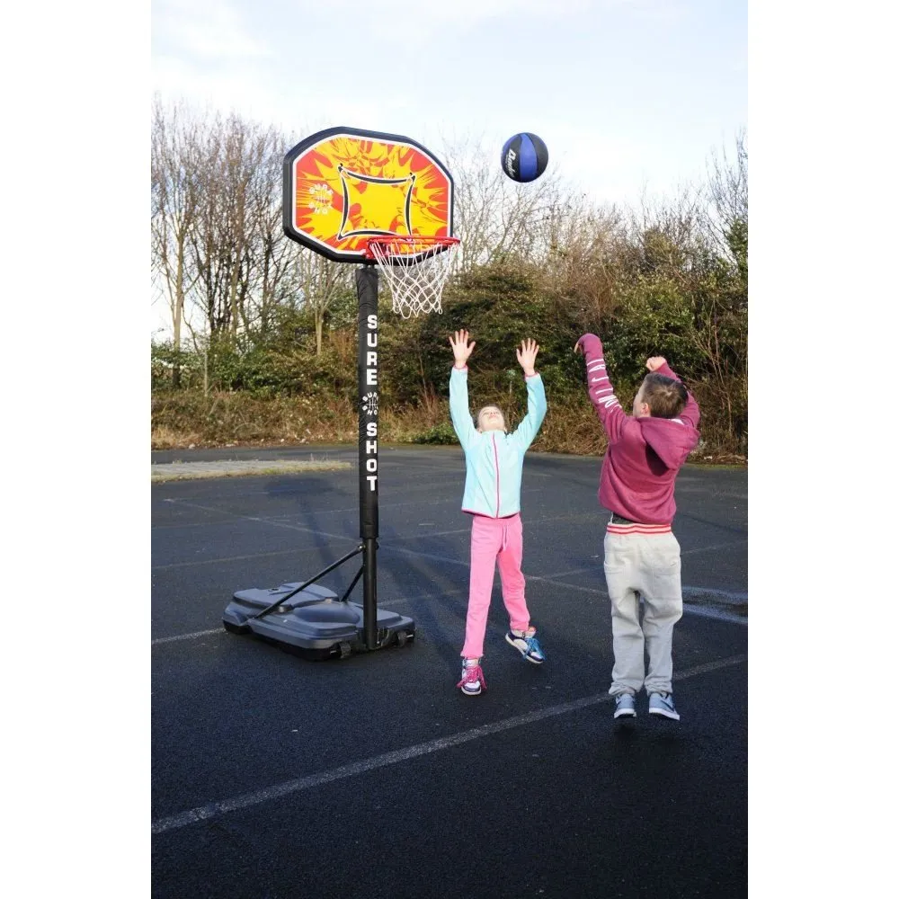 Sure Shot Basketball Telescopic Portable Unit With Backboard and Pole Padding