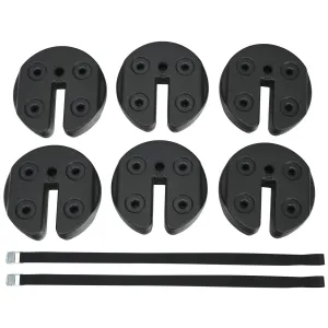 Tangkula Set of 4/6/8 Canopy Weights, 30lbs Weight Plate Kit with No-Pinch Design for Easy Installation and Removal