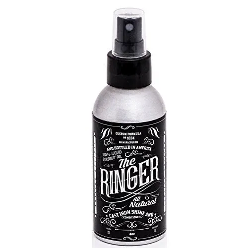 The Ringer Cast Iron Cleaning Kit including XL Chainmail Scrubber and Cast Iron Conditioner