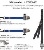 TITAN700 Retractor Kit & Occupant Restraint | S-Hooks & L-Track | AL760S-4C-SNC