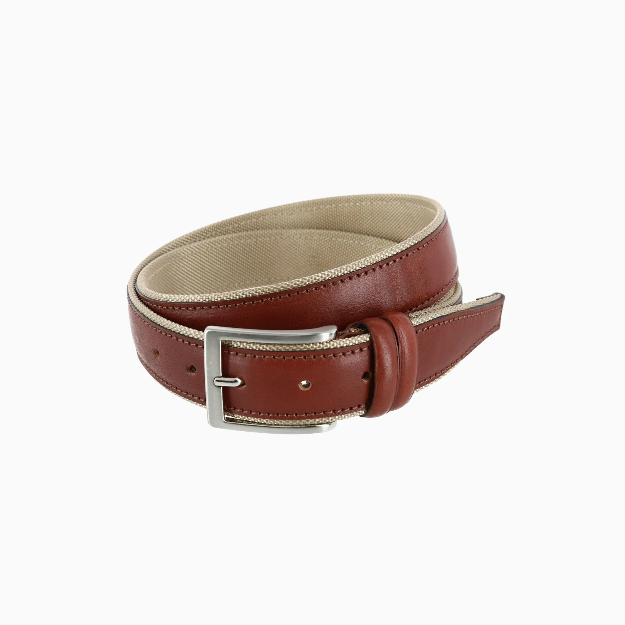 Trafalgar Cognac and Tan Casual Belt