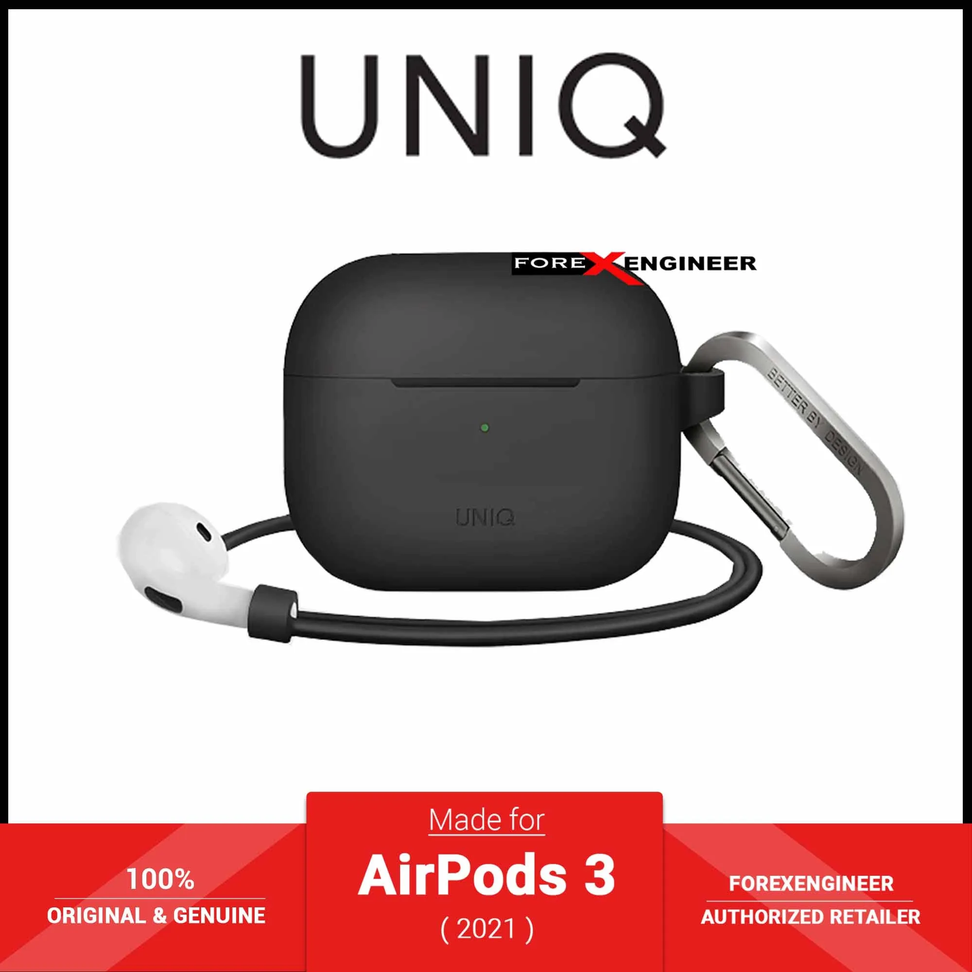 UNIQ Vencer Case for AirPods 3 ( 2021 ) - Dark Grey (Barcode: 8886463676783 )