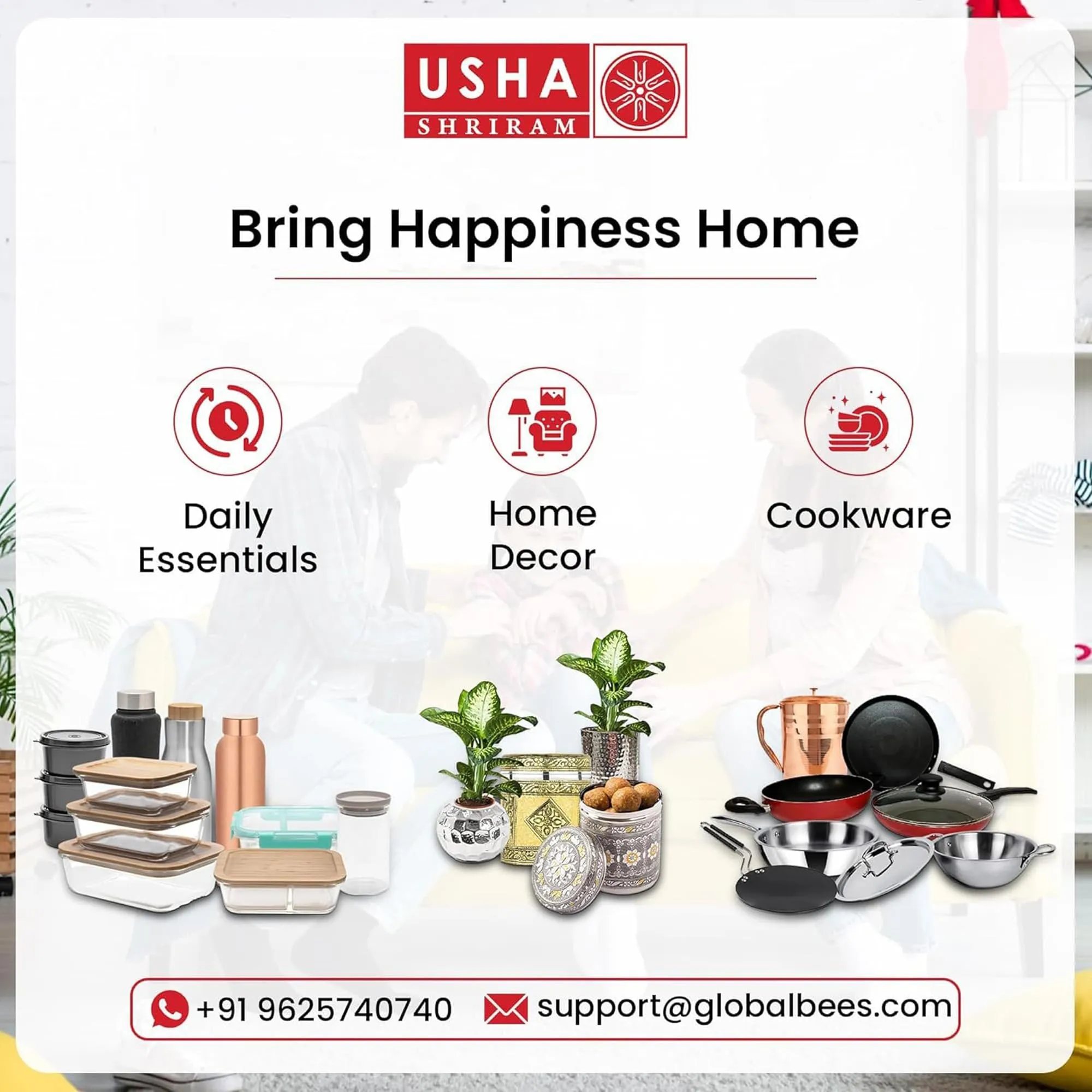 USHA SHRIRAM Borosilicate Sauce Pan with Lid & Handle (1.45L) | Small Milk Tea Pan | Boiling Pan | Patila for Cooking, Boiling | Glass Cookware for Gas Stove | Gift for Housewarming (Clear)