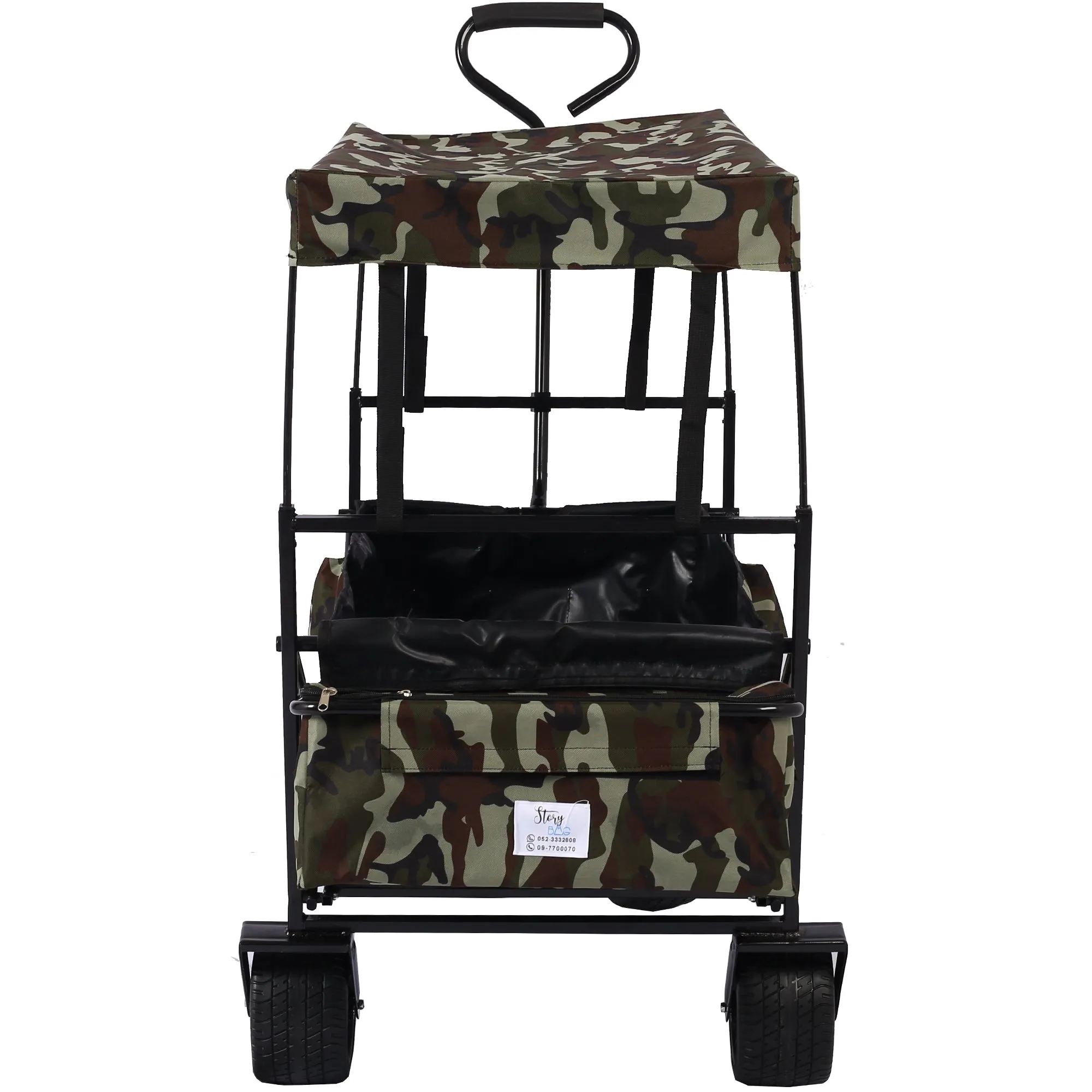 Versatile Foldable Wagon for Outdoor Adventures: Ideal for Garden, Park, Beach, Camping, and More!