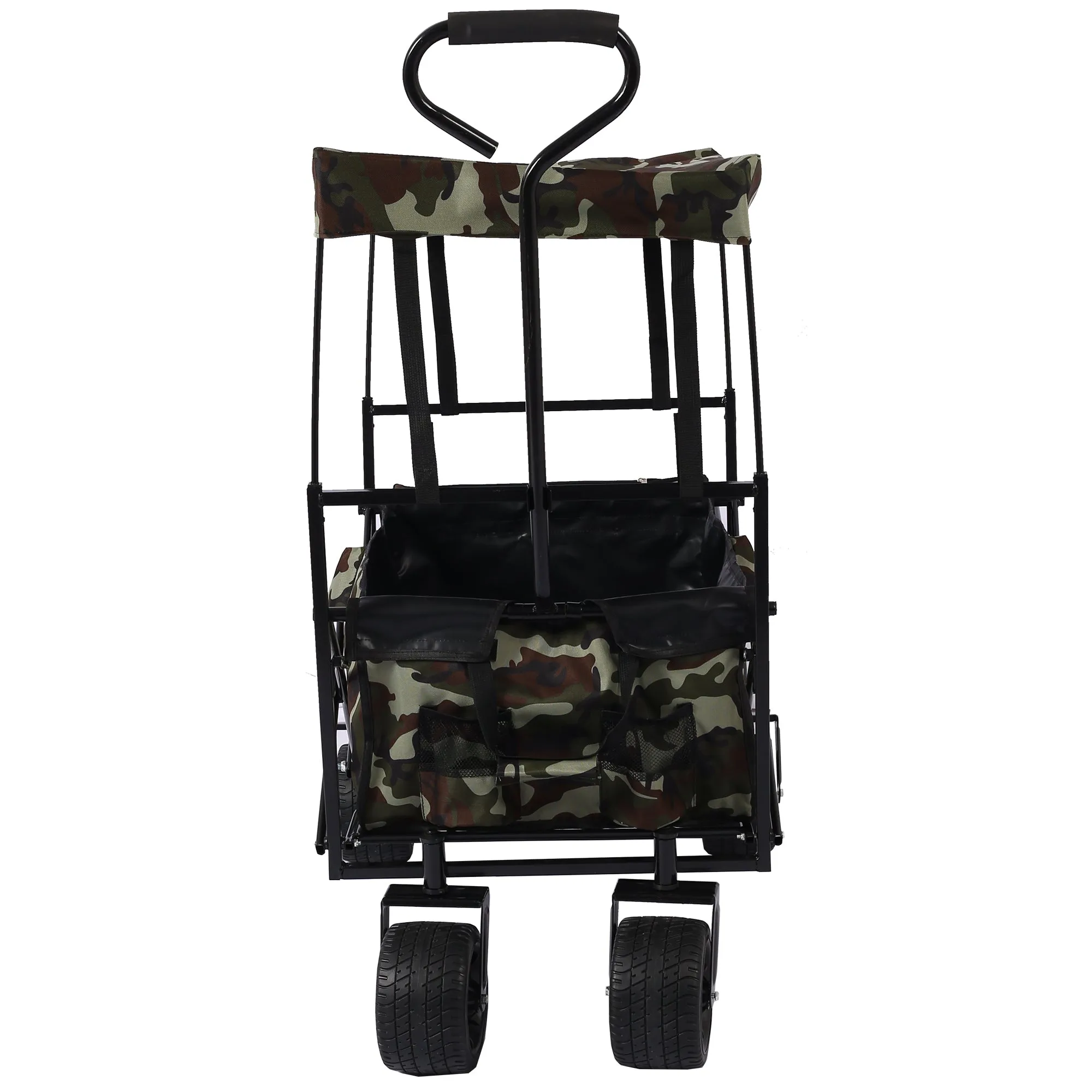 Versatile Foldable Wagon for Outdoor Adventures: Ideal for Garden, Park, Beach, Camping, and More!