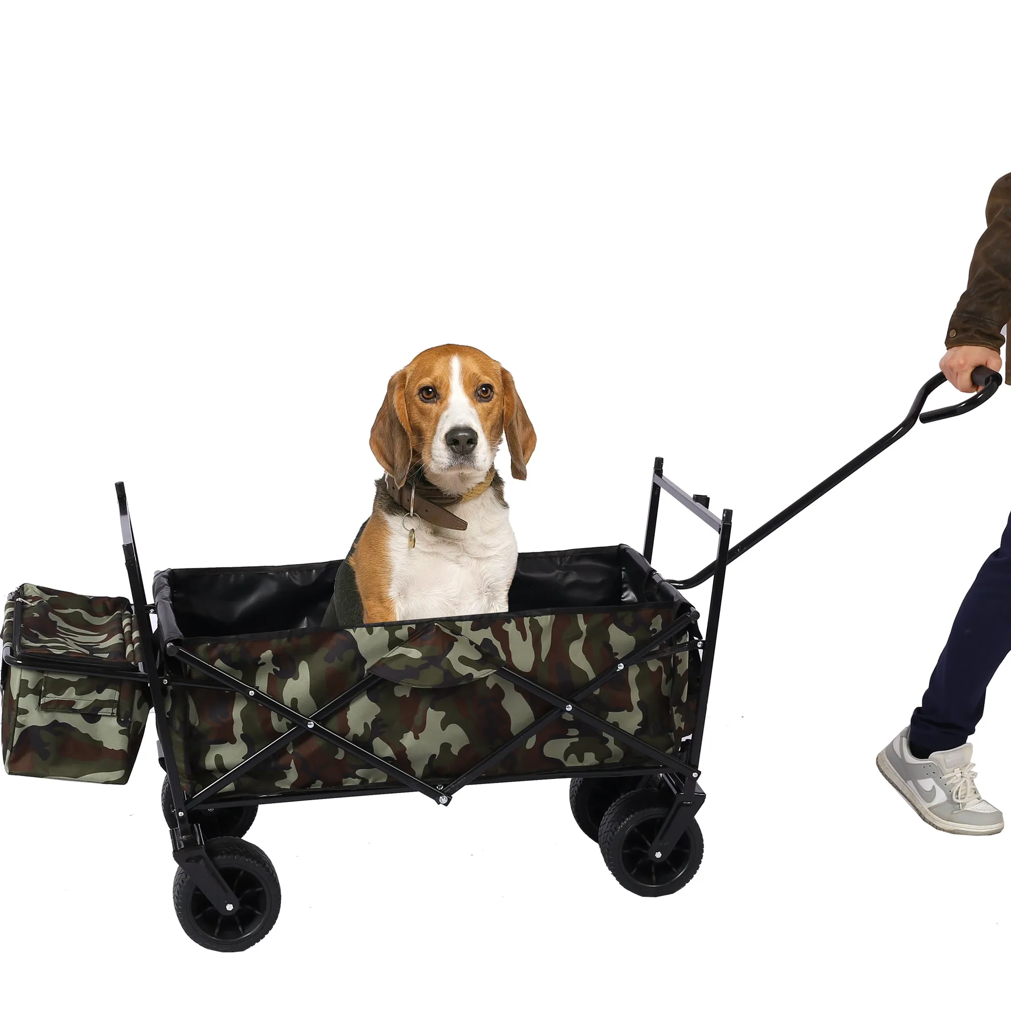 Versatile Foldable Wagon for Outdoor Adventures: Ideal for Garden, Park, Beach, Camping, and More!