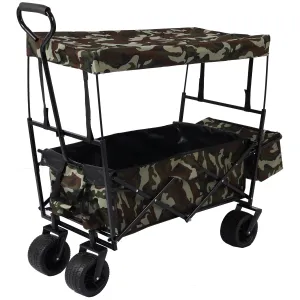 Versatile Foldable Wagon for Outdoor Adventures: Ideal for Garden, Park, Beach, Camping, and More!