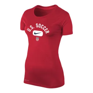 Women's Nike USWNT Arch Dri-Fit Red Tee