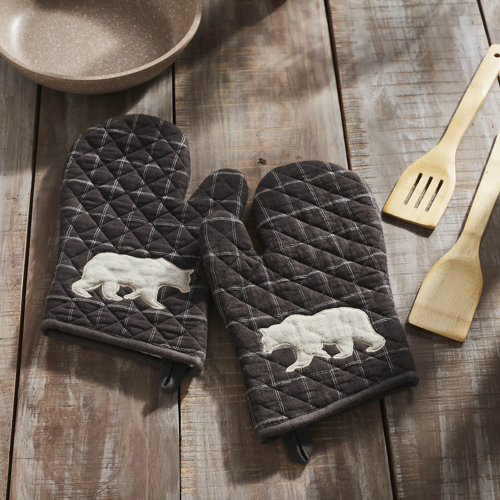 Wyatt Bear Oven Mitt Set of 2