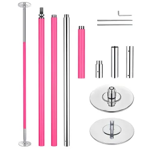 Yescom 12.6ft Silicone Portable Spinning Pole D45mm